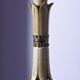 Vintage wooden and brass floor lamp Italy