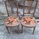 Pair of chairs 19th Napoleon 3