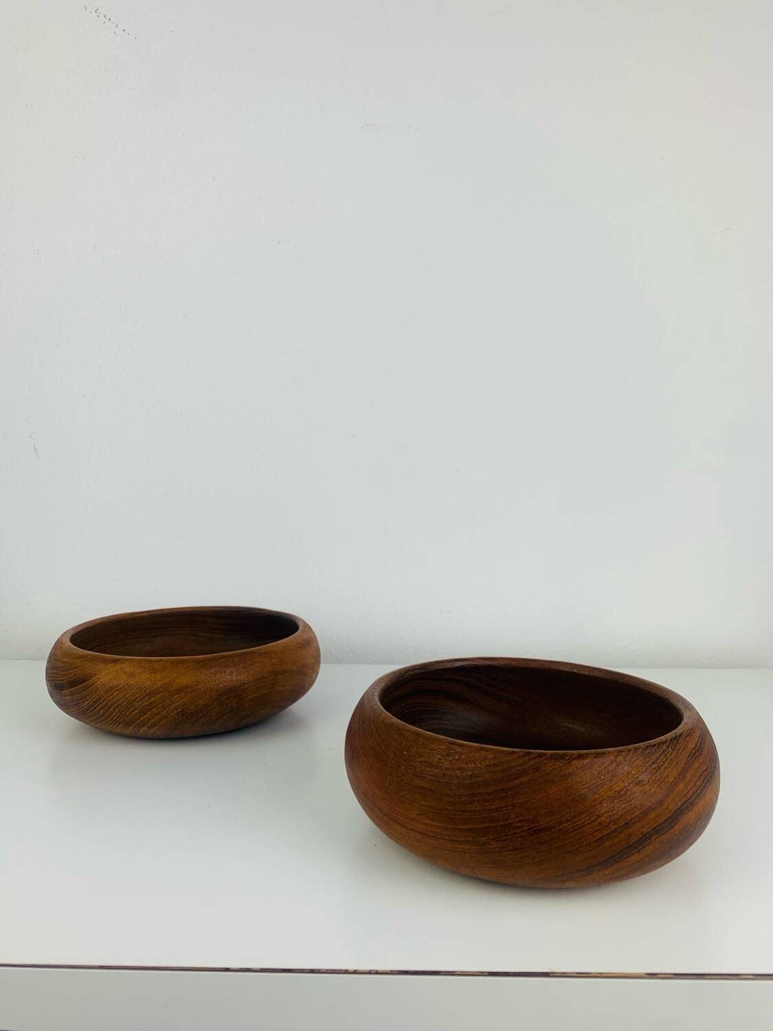 Pair of Scandinavian teak pocket trays, 1960s
