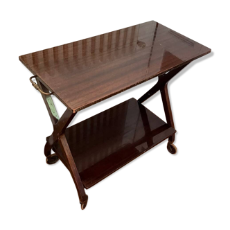 Vintage mahogany rolling table