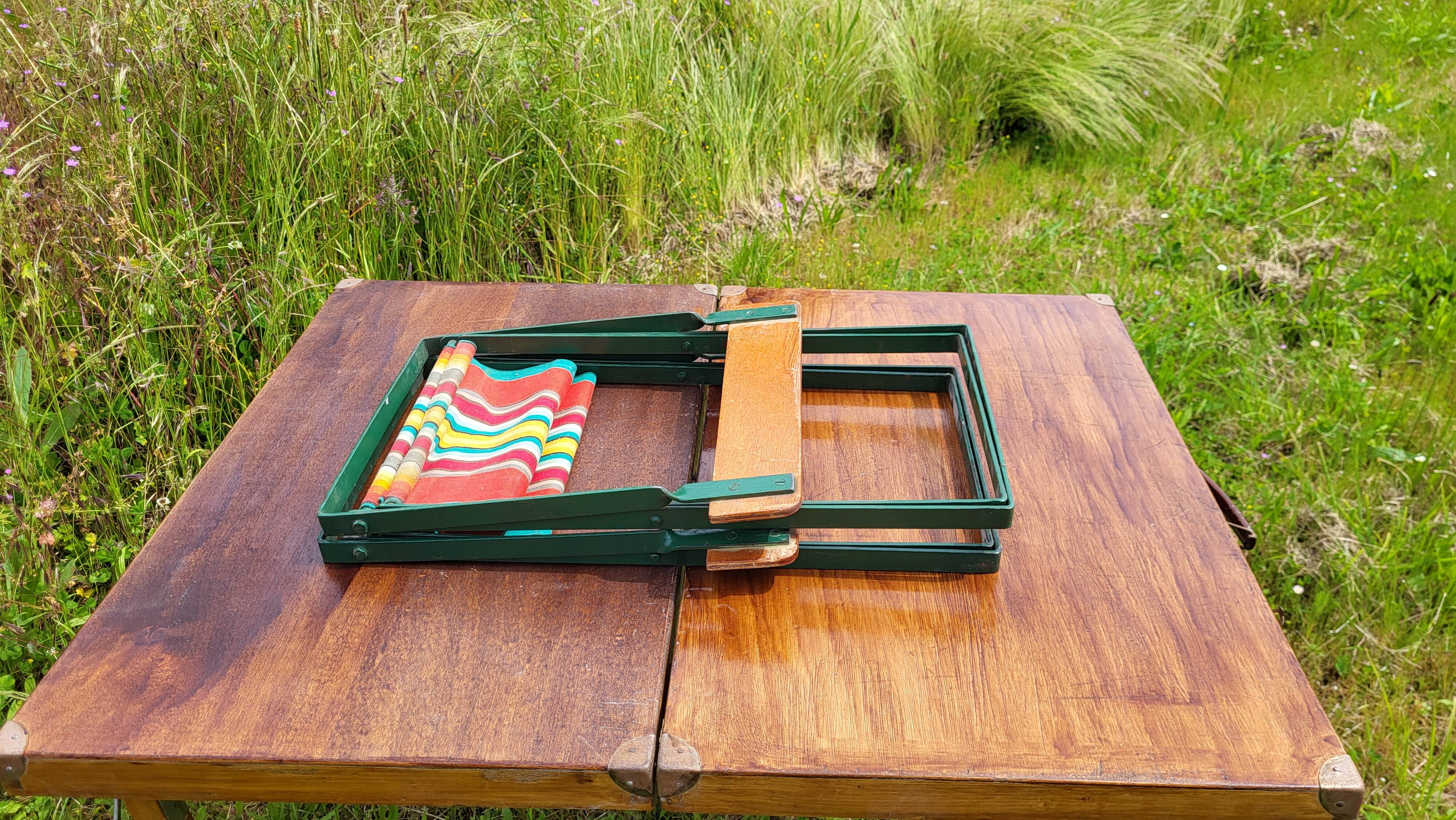 Vintage 1950's picnic table & chair