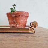 Art deco tray white wood and mirror