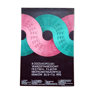 Affiche polonaise festival de cinéma originale de 1970