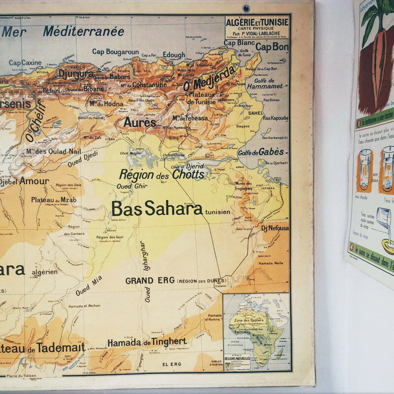 Vidal Lablache school map No.11 Algeria and Tunisia
