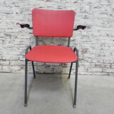 4 vintage dining table chairs with armrests