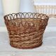 Large vintage woven rattan planter