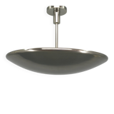 Bauhaus Indirect Ceiling Light, Nickel, Czechoslovakia 1930s
