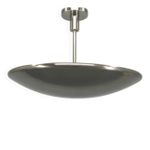 Bauhaus Indirect Ceiling Light, Nickel, Czechoslovakia 1930s