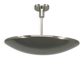 Bauhaus Indirect Ceiling Light, Nickel, Czechoslovakia 1930s