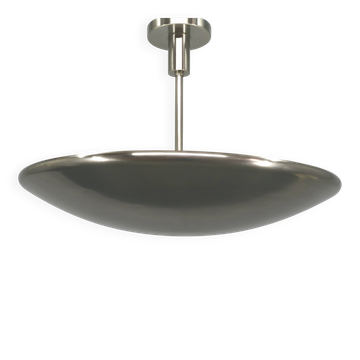 Bauhaus Indirect Ceiling Light, Nickel, Czechoslovakia 1930s