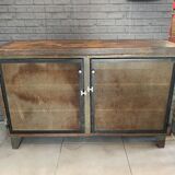 Old steel workshop cabinet