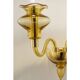 Modern Amber Murano Glass Sconce with Elegant Linear Design