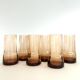 Set of 6 amber glasses from the 70s.