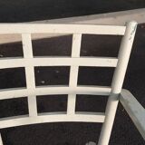 1960s whitewashed wood conservatory armchair