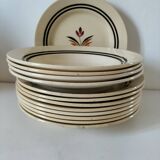 Ensemble assiettes Gien modèle Odile vintage