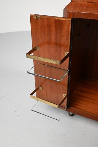 Teak Fliptop Bar Cart