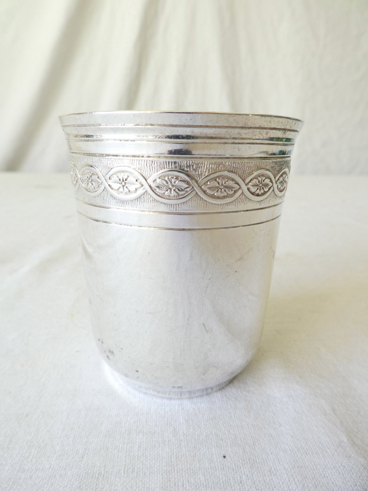 Timbale Christofle in silver metal modele villeroy