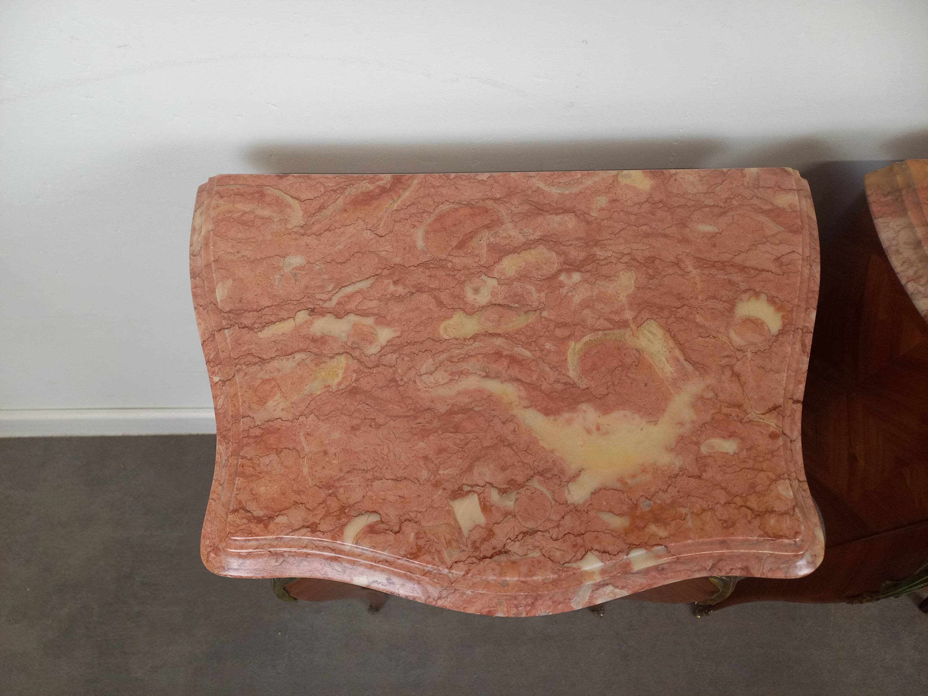 Pair of Louis XV style bedside tables
