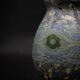 Gerbino vase in mixed clay with blue hues - Vallauris Mid-Century