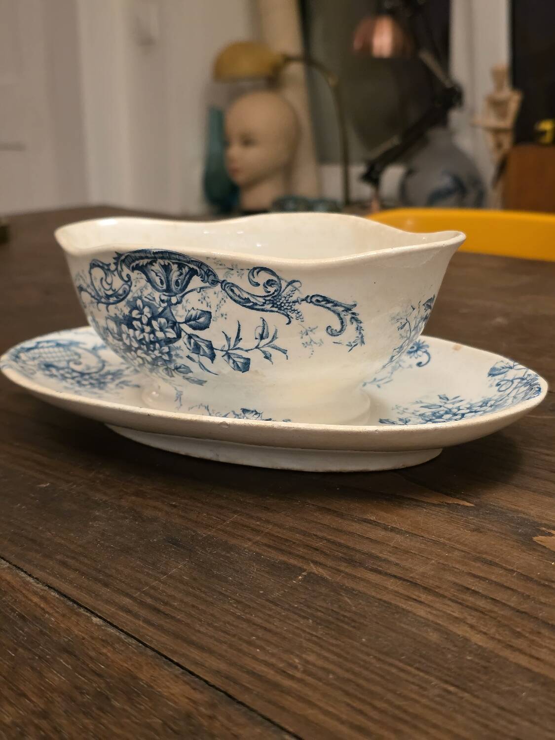 19th century Clairefontaine sauceboat