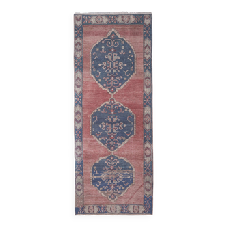 Tapis vintage turc de oushak tissé à la main 101x262 cm