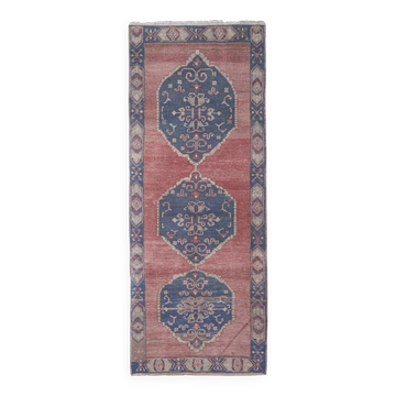 Vintage Turkish Oushak Rug Handwoven 101x262 cm