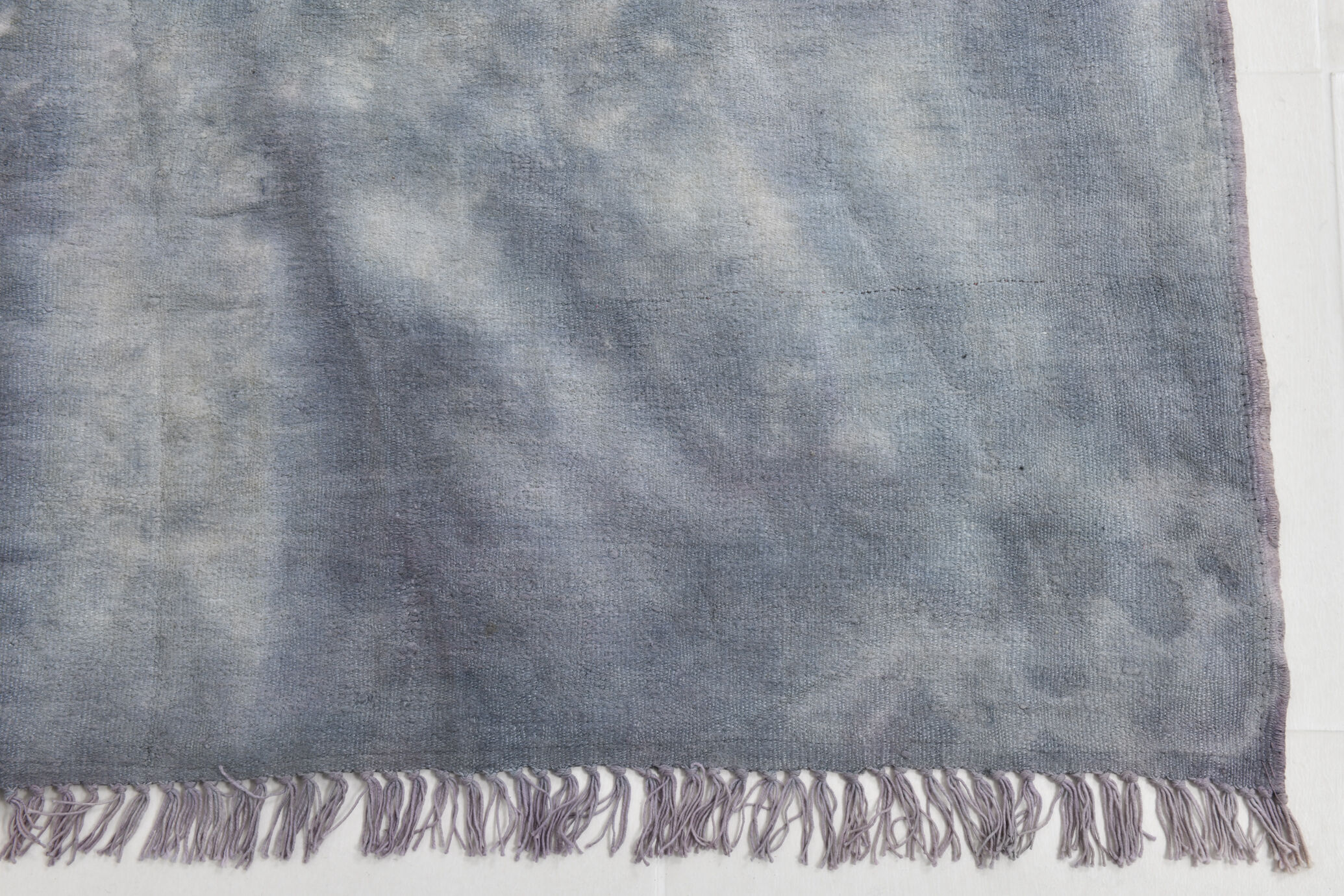 5x7 distressed gray blue hemp carpet232x156cm