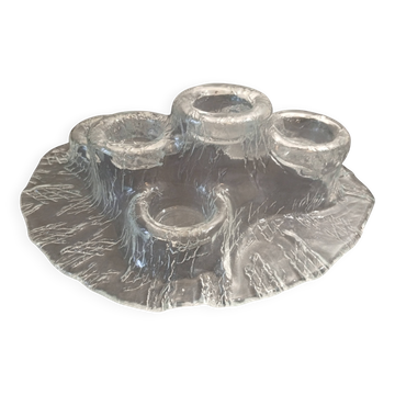 Bougeoir « Volcano » en verre par Pertti Kallioinen pour Meri Lasi, Finland