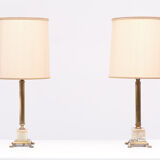 Paire de lampes de table Colum classiques, années 1960, France