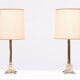 Two Classic Colum Table Lamps, 1960s, France
