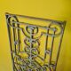 Antique french cast iron balcony railing, form around 1900