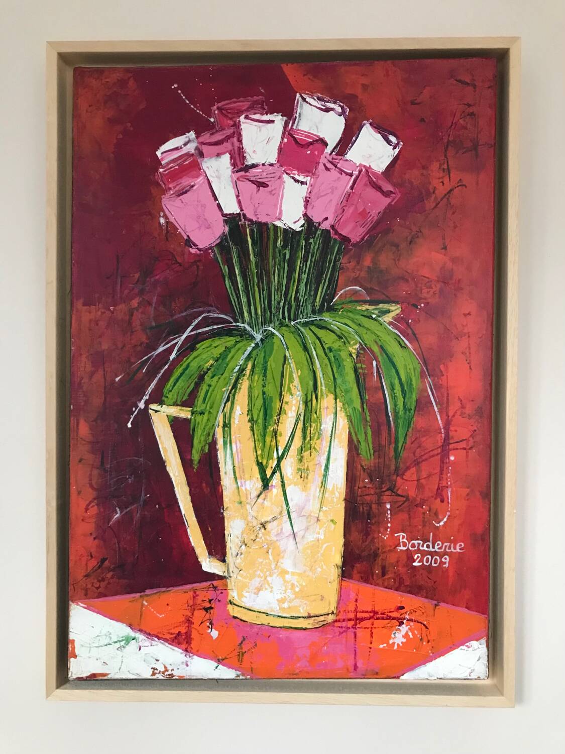 Jean-Pierre BORDERIE. The bouquet of tulips, 2009. Oil on canvas.