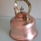 Old brushed red copper kettle / vintage 50-60s