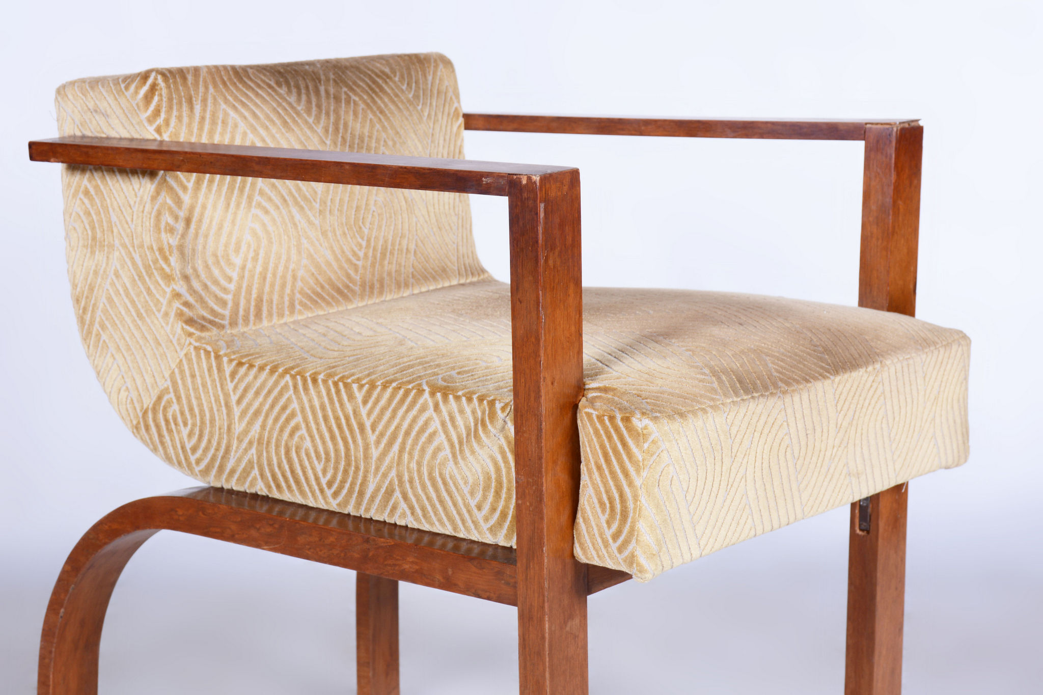 Palisander Seating Set with Coffee Table, Art Deco, Restored, France, 1920s