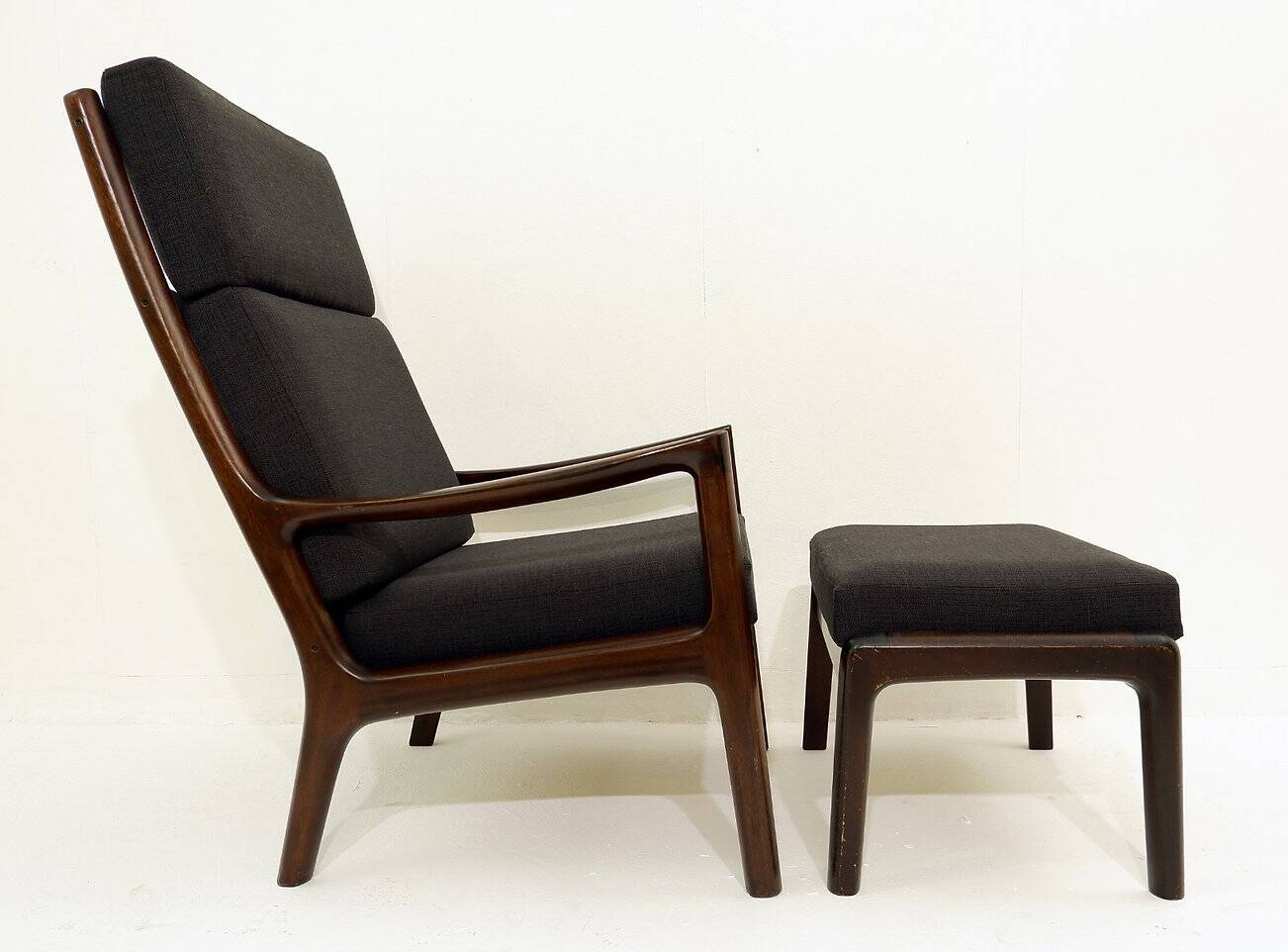 Ole Wanscher Senator Hijack Lounge Chair and Ottoman by Cado