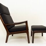 Ole Wanscher Senator Hijack Lounge Chair and Ottoman by Cado