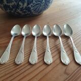 Small old silver metal spoons