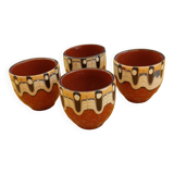 Set of 4 artisan drip cups