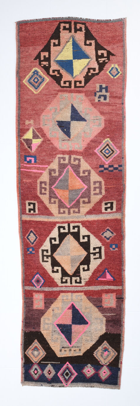 3x9 Turkish Runner Rug 265x77 Cm