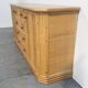 Large coastal rattan and bamboo sideboard credenza, 1980s
