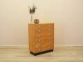 Commode en placage de pin danois avec six tiroirs, années 1970