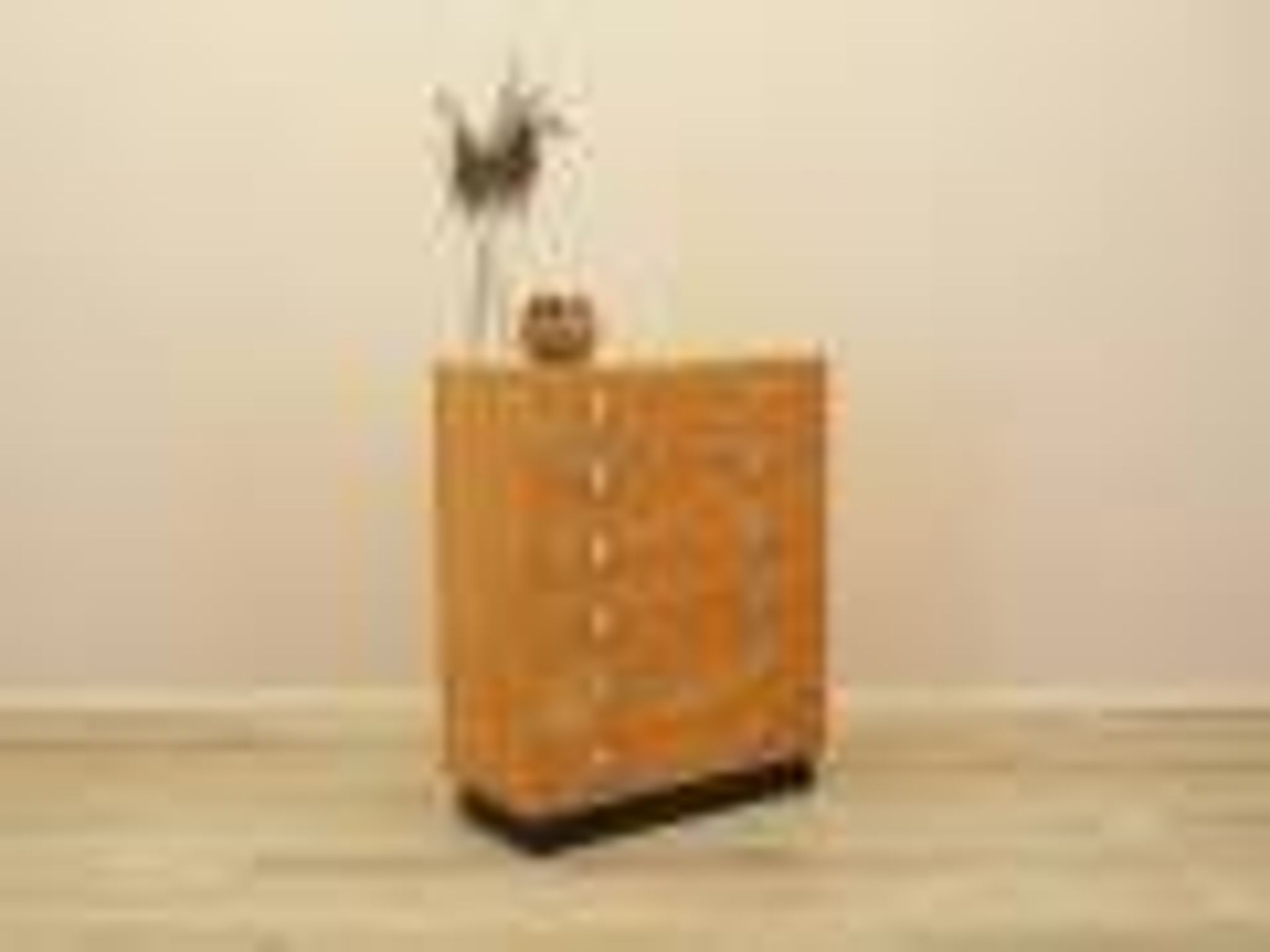 Danish pine veneer chest of drawers with six drawers, 1970s