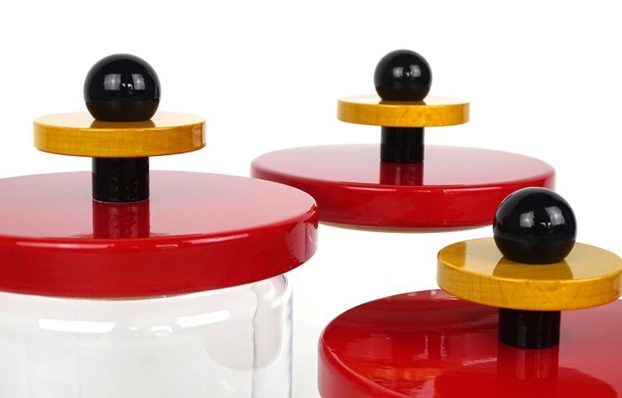 Ettore Sottsass - Alessi Twergi - Storage pots - ''Totem''