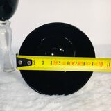 Stemmed glasses, vintage black flutes