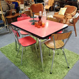 Red formica table