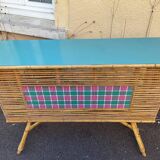 Vintage rattan bamboo bar
