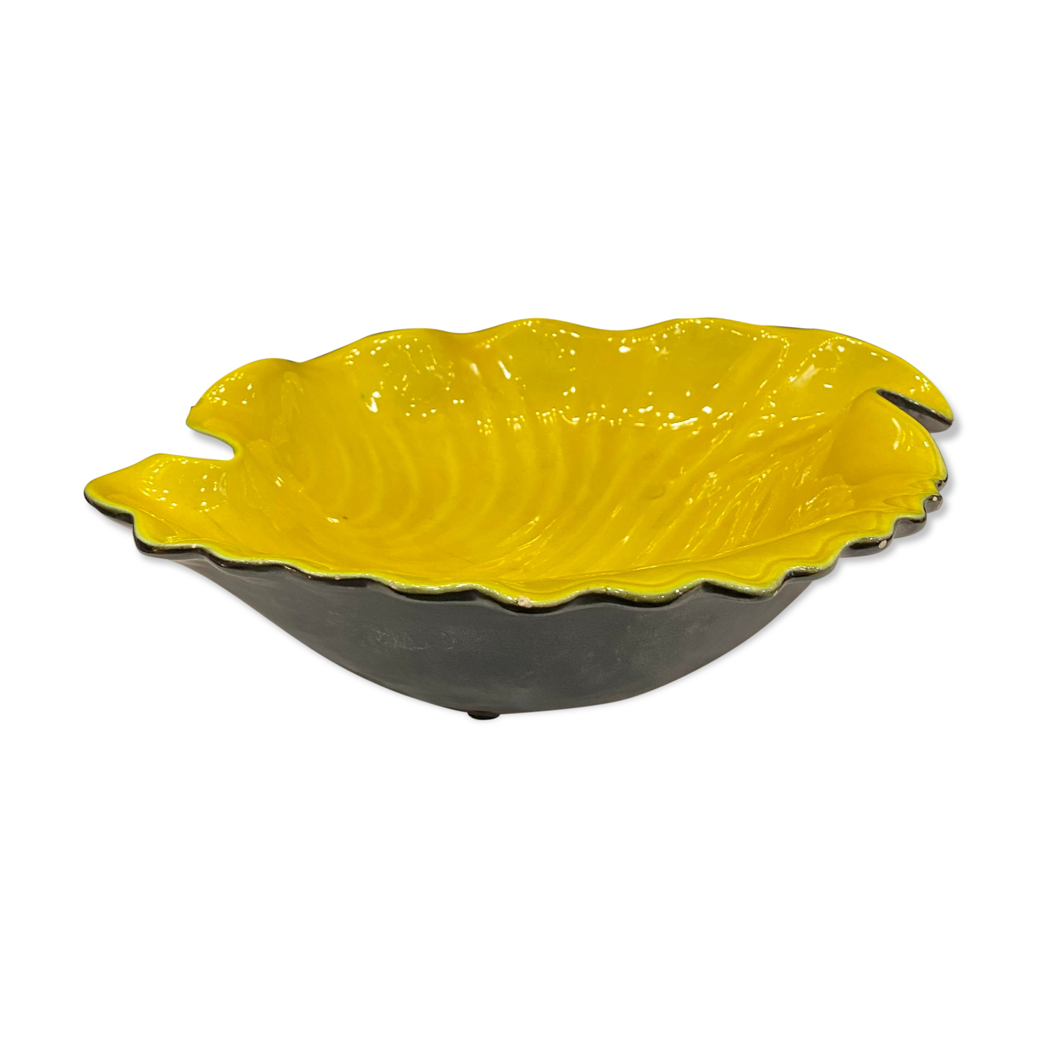 Black and yellow Vallauris cermal cup