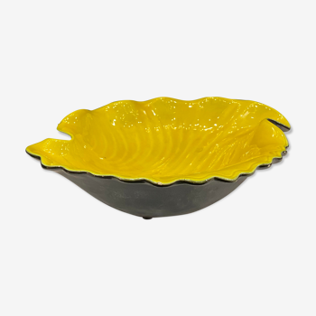 Black and yellow Vallauris cermal cup