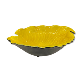 Coupe en céramique vallauris noir et jaune