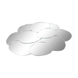 Mirror flowers seventies - 40x34cm